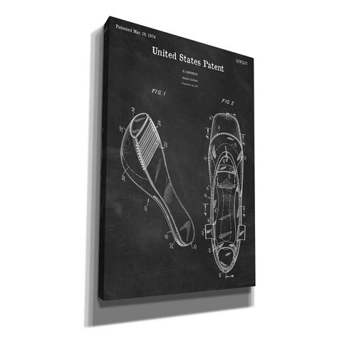 Image of 'Ballet Slippers Blueprint Patent Chalkboard' Canvas Wall Art,Size A Portrait