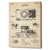 'Camera, 1936 Blueprint Patent Parchment' Canvas Wall Art
