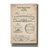 'Self-Digging Military Tank Blueprint Patent Parchment' Canvas Wall Art