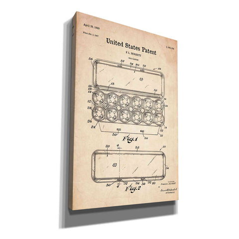 Image of 'Egg Carton Blueprint Patent Parchment' Canvas Wall Art