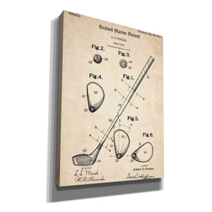 'Golf Club Vintage Patent Blueprint' Canvas Wall Art