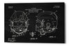 'Modern Football Helmet Blueprint Chalkboard Patent' Canvas Wall Art