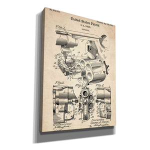 'Owen Revolver Vintage Patent' Canvas Wall Art