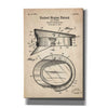 'Police Uniform Cap Blueprint Patent Parchment' Canvas Wall Art