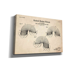 'Toy and Process of Use Blueprint Patent Parchment' Canvas Wall Art