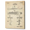 'Snowboard, 1969 Blueprint Parchment Patent' Canvas Wall Art