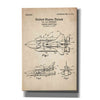 'Space Shuttle Blueprint Patent Parchment' Canvas Wall Art