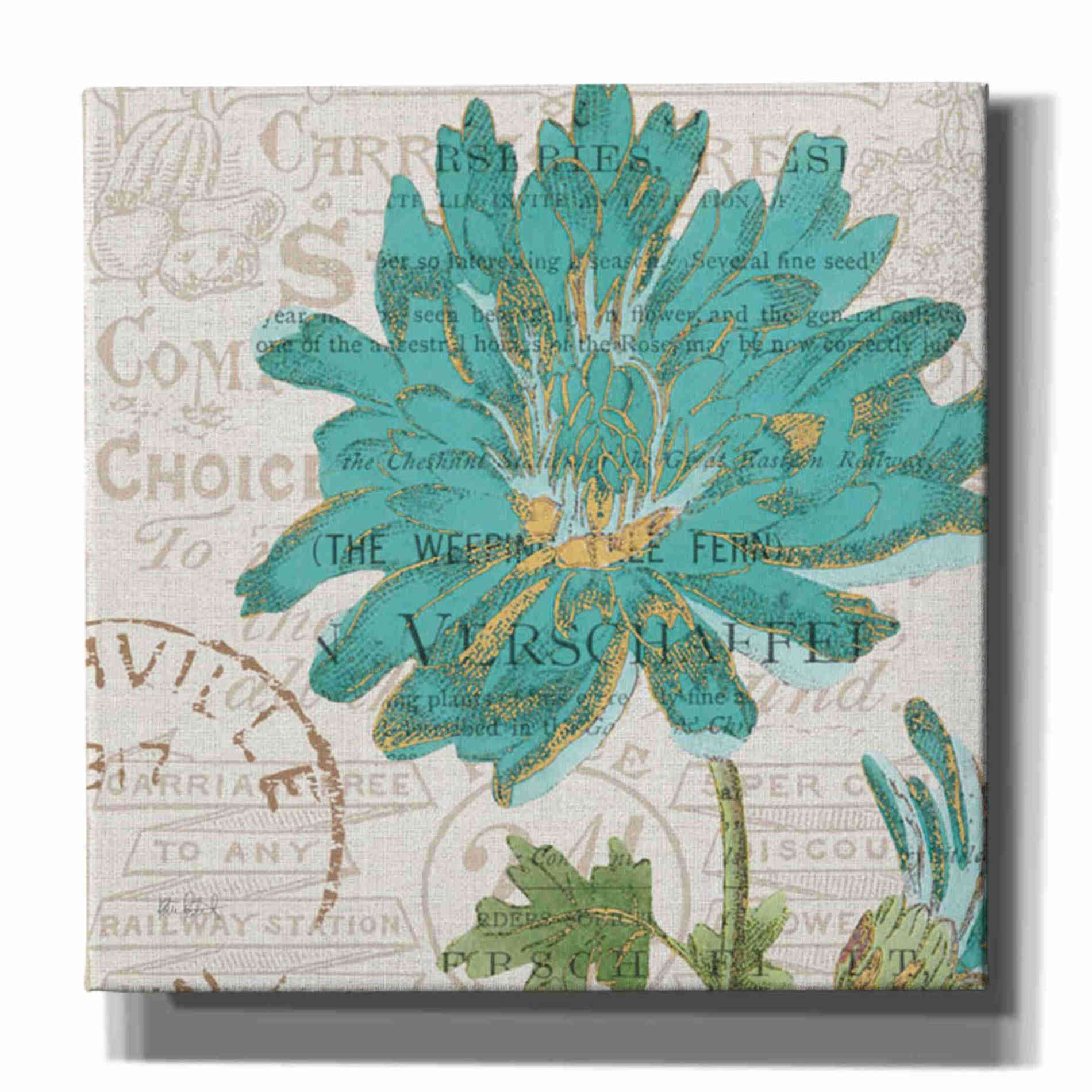 'Bookshelf Botanical IV' by Katie Pertiet, Canvas Wall Art