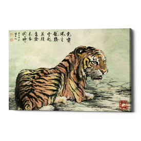 'Tiger Relaxing' by River Han, Canvas Wall Art