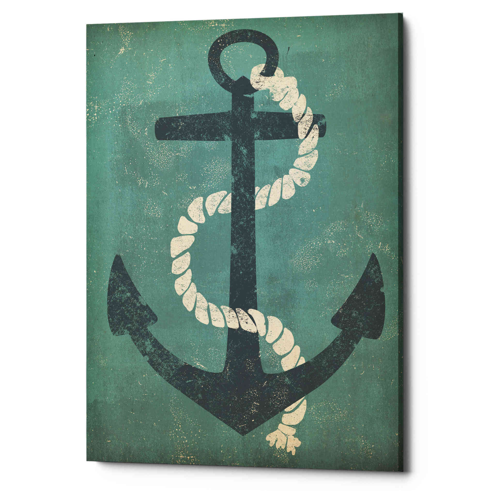 'Nautical Anchor Vertical Blue' by Ryan Fowler, Canvas Wall Art
