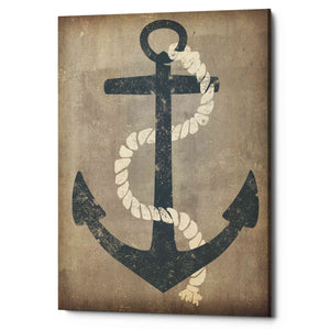 'Nautical Anchor Vertical Gray' by Ryan Fowler, Canvas Wall Art