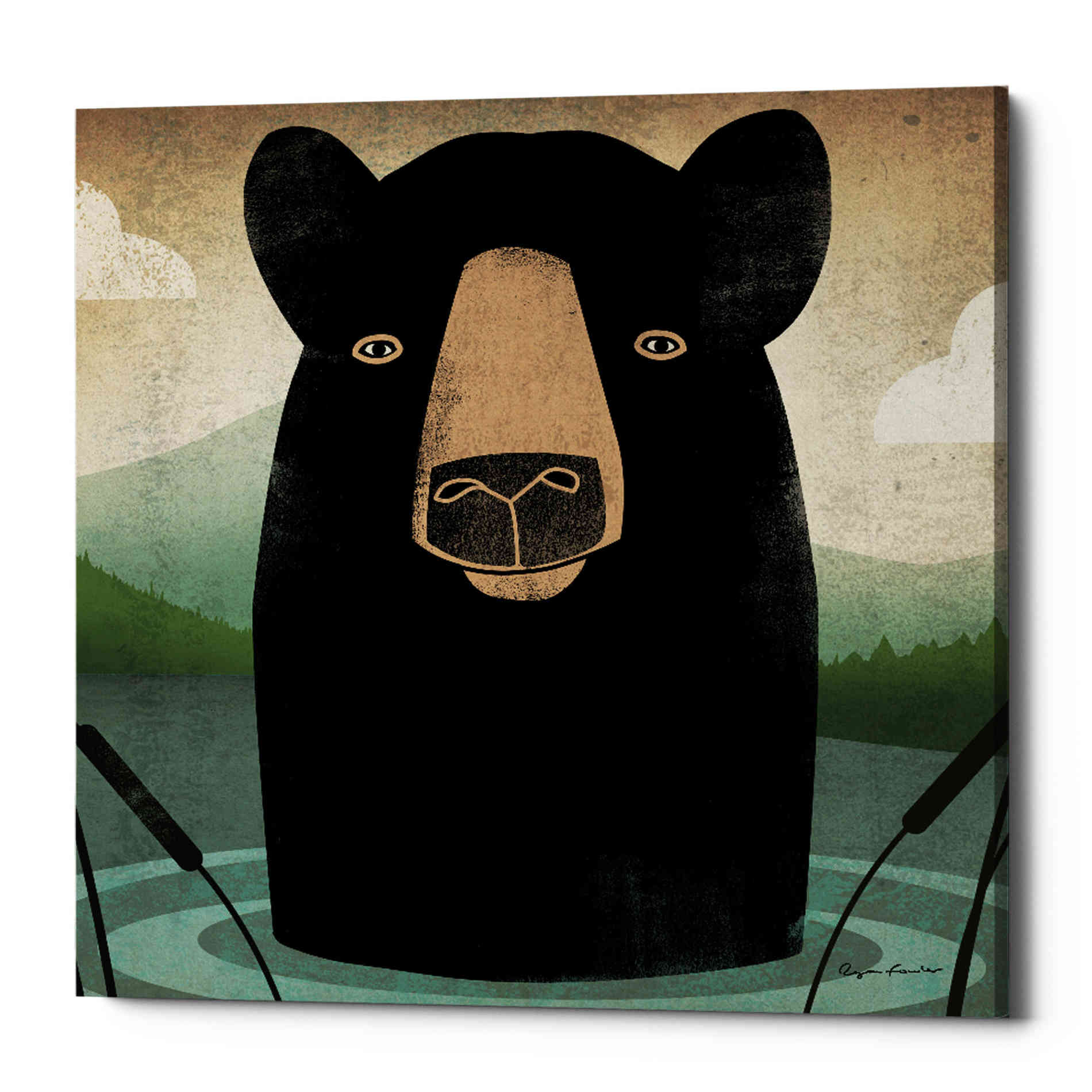 'Skinny Dip Crop' by Ryan Fowler, Canvas Wall Art