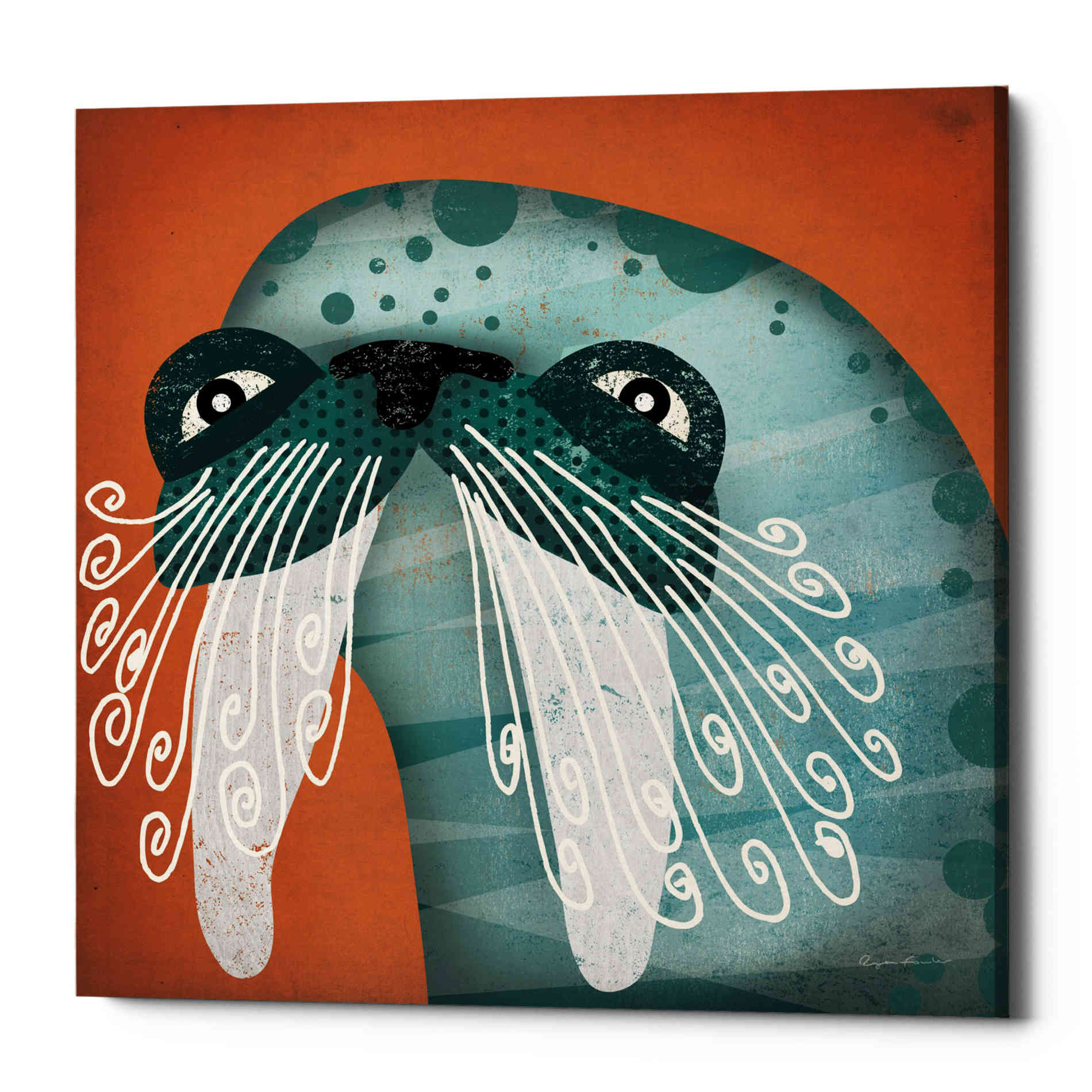 'Walrus Wow' by Ryan Fowler, Canvas Wall Art