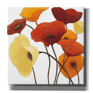 'Up One on White Yellow' by Shirley Novak, Canvas Wall Art