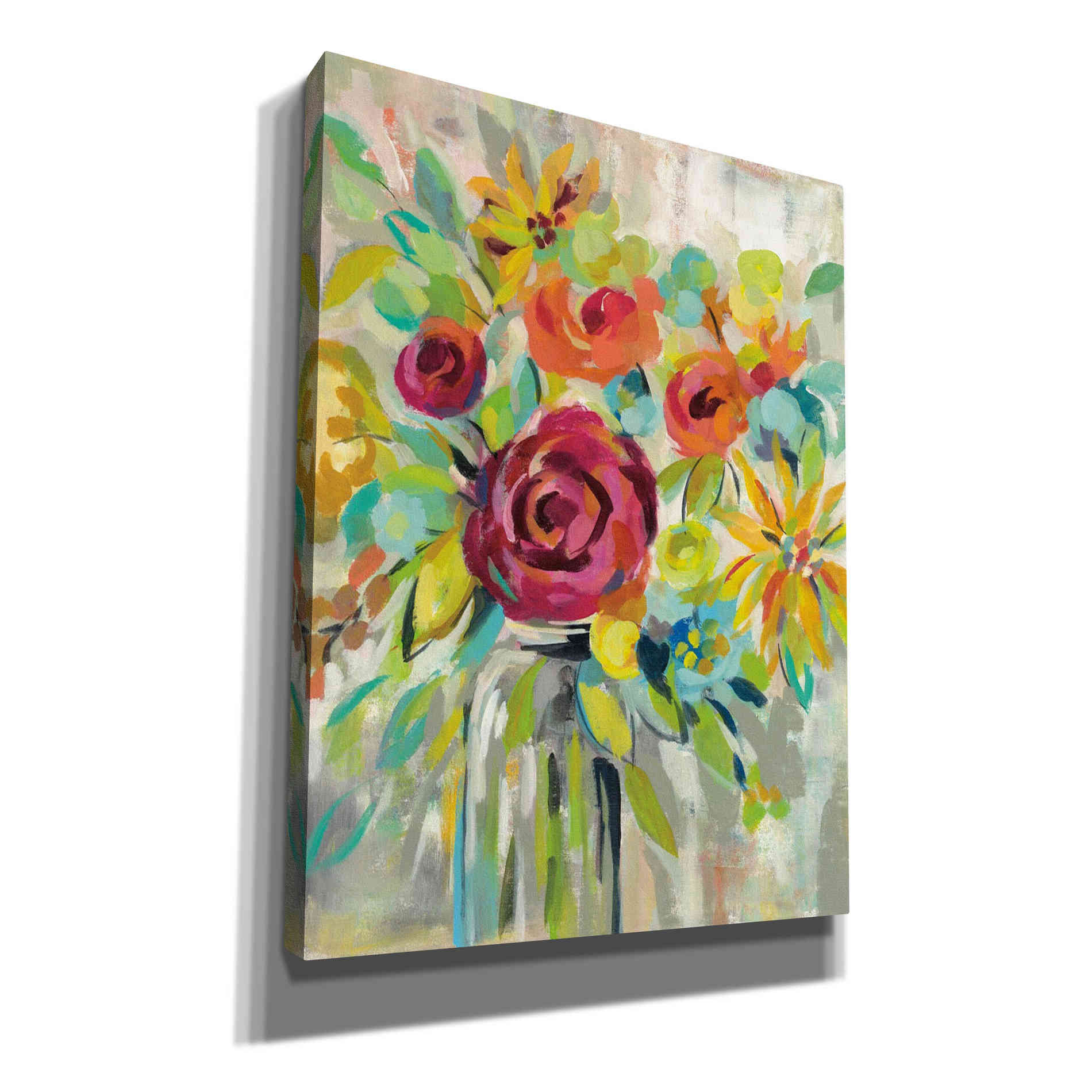 'Flower Still Life I' by Silvia Vassileva, Canvas Wall Art,Size 1 Square