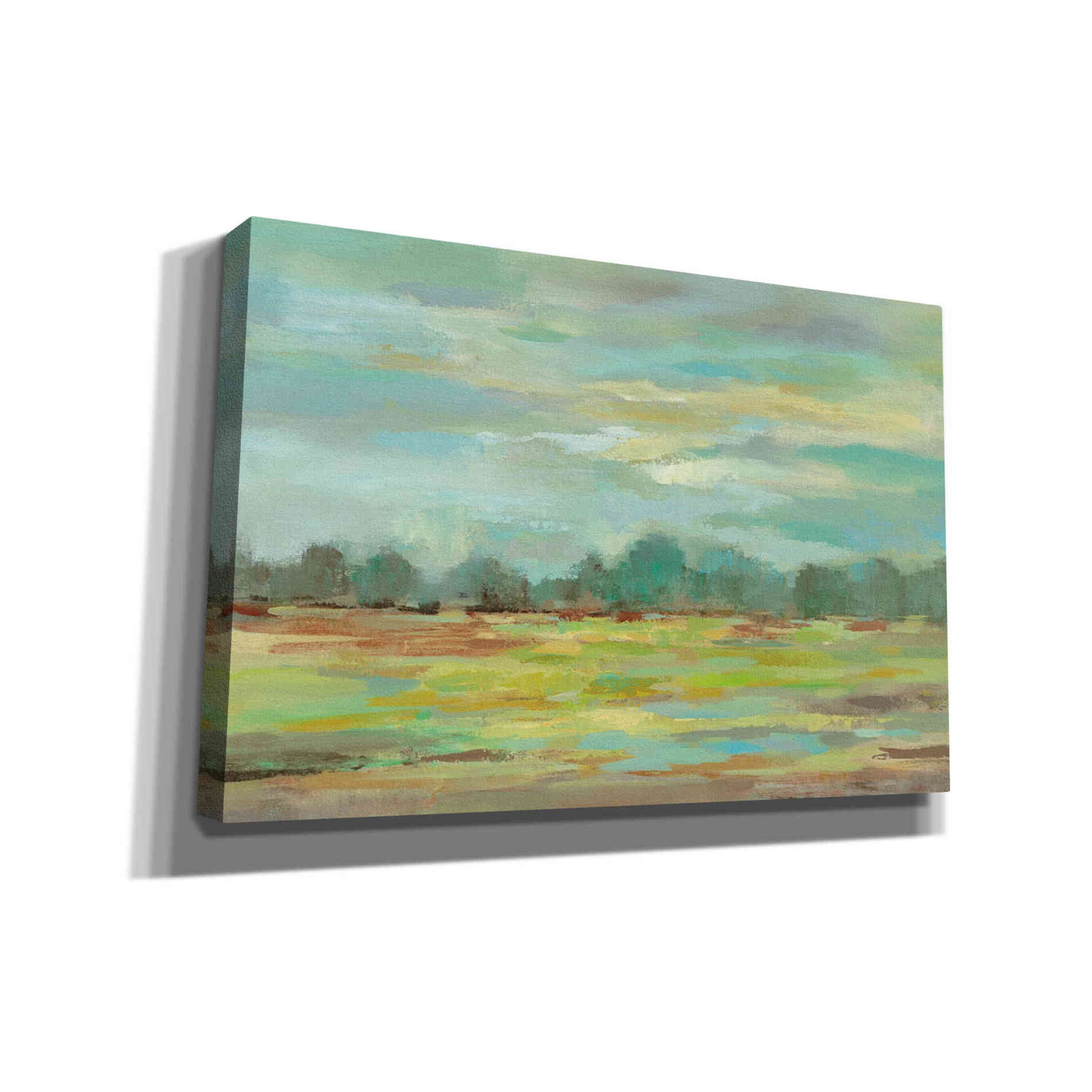'Teal Forest' by Silvia Vassileva, Canvas Wall Art,Size 1 Square
