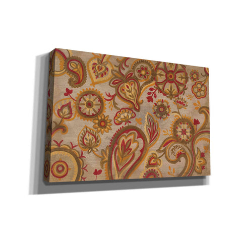 Image of 'Linen Paisley' by Silvia Vassileva, Canvas Wall Art,Size 1 Square