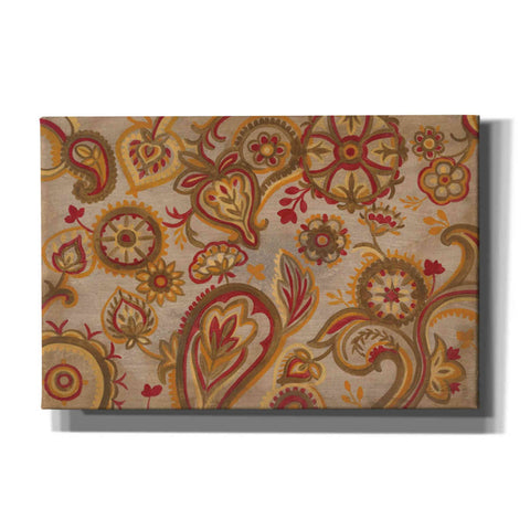 Image of 'Linen Paisley' by Silvia Vassileva, Canvas Wall Art,Size 1 Square