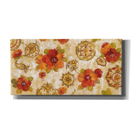 'Hibiscus and Mandala' by Silvia Vassileva, Canvas Wall Art,Size 1 Square