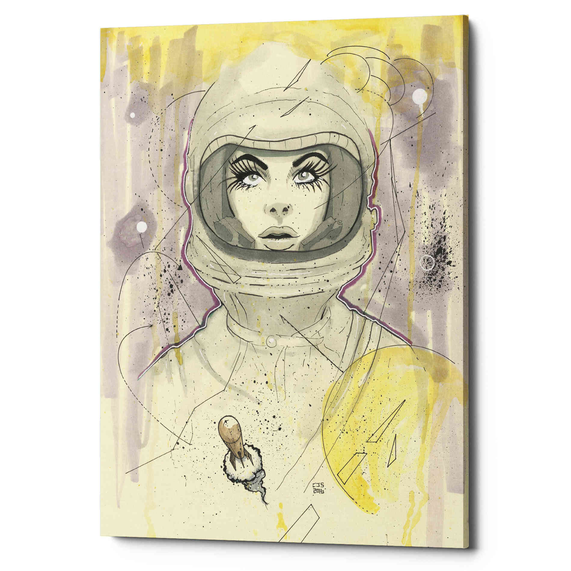 'Space Queen Gold' by Craig Snodgrass, Canvas Wall Art