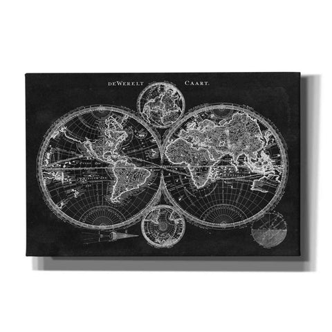 Image of 'Charcoal World Map' by Studio W Canvas Wall Art