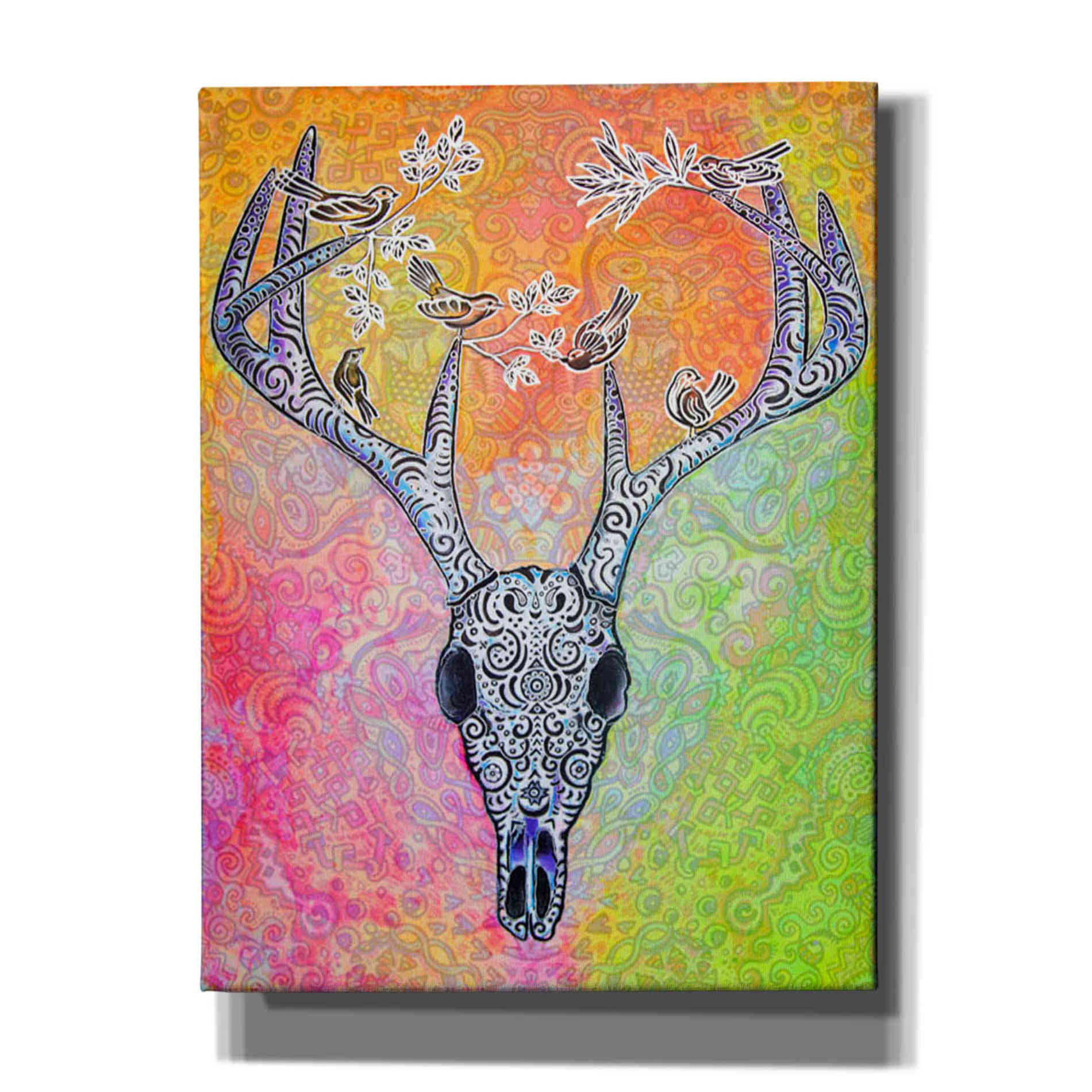 'Skull and Bird' by Surma and Guillen, Canvas Wall Art,Size B Portrait