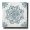 'Mandala Morning V Blue and Gray' by Anne Tavoletti, Canvas Wall Art