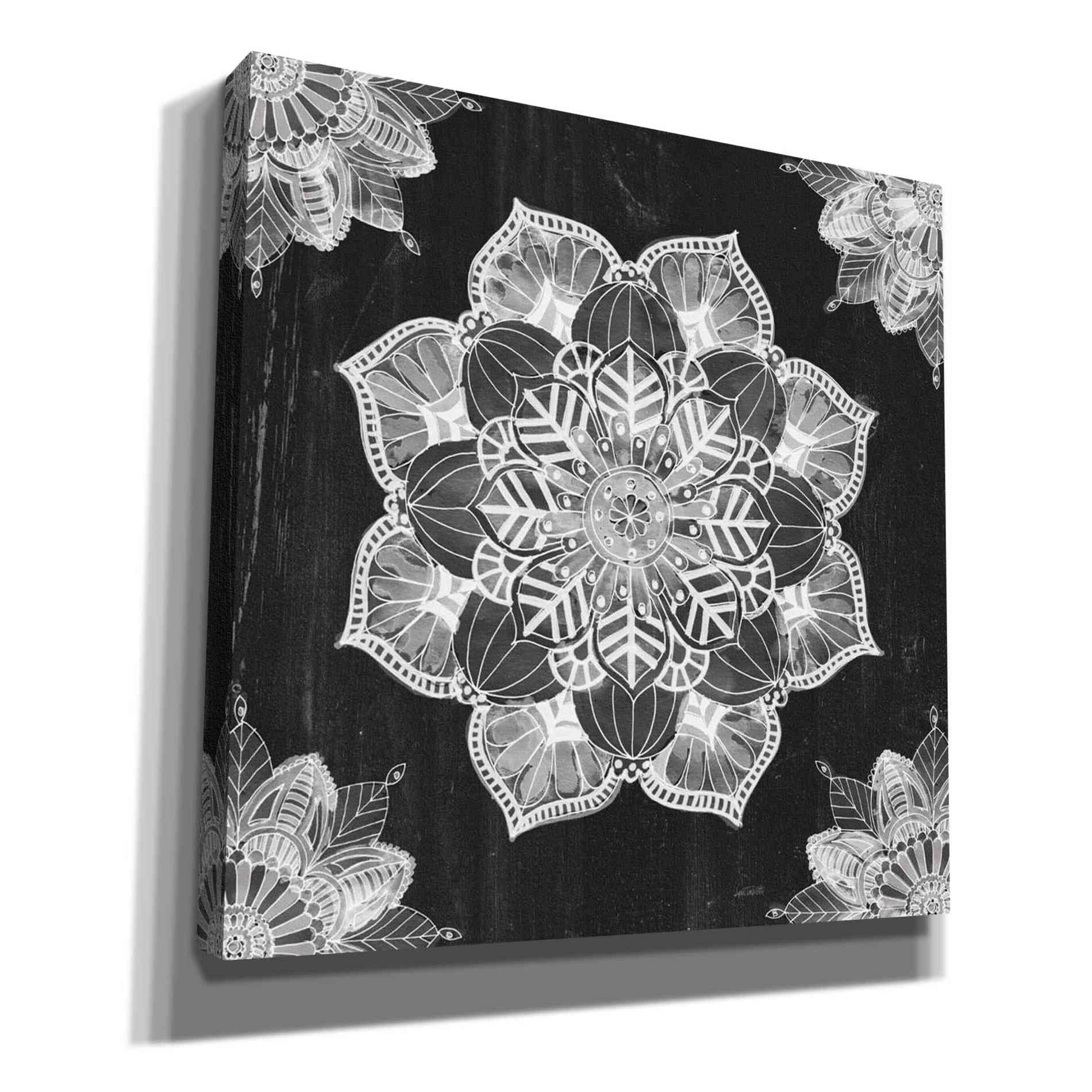 'Mandala Morning V Black and White' by Anne Tavoletti, Canvas Wall Art