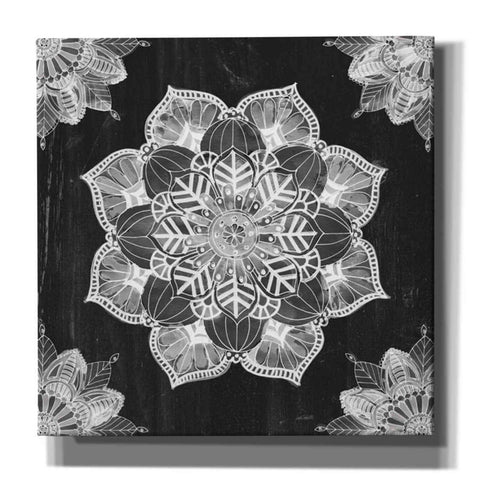 Image of 'Mandala Morning V Black and White' by Anne Tavoletti, Canvas Wall Art
