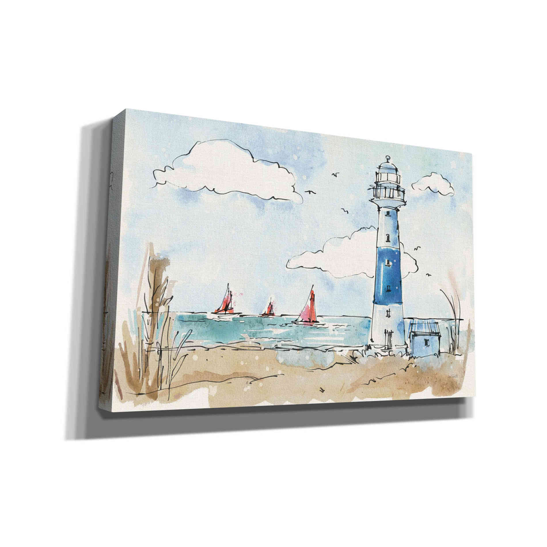 'Coastal Life II' by Anne Tavoletti, Canvas Wall Art