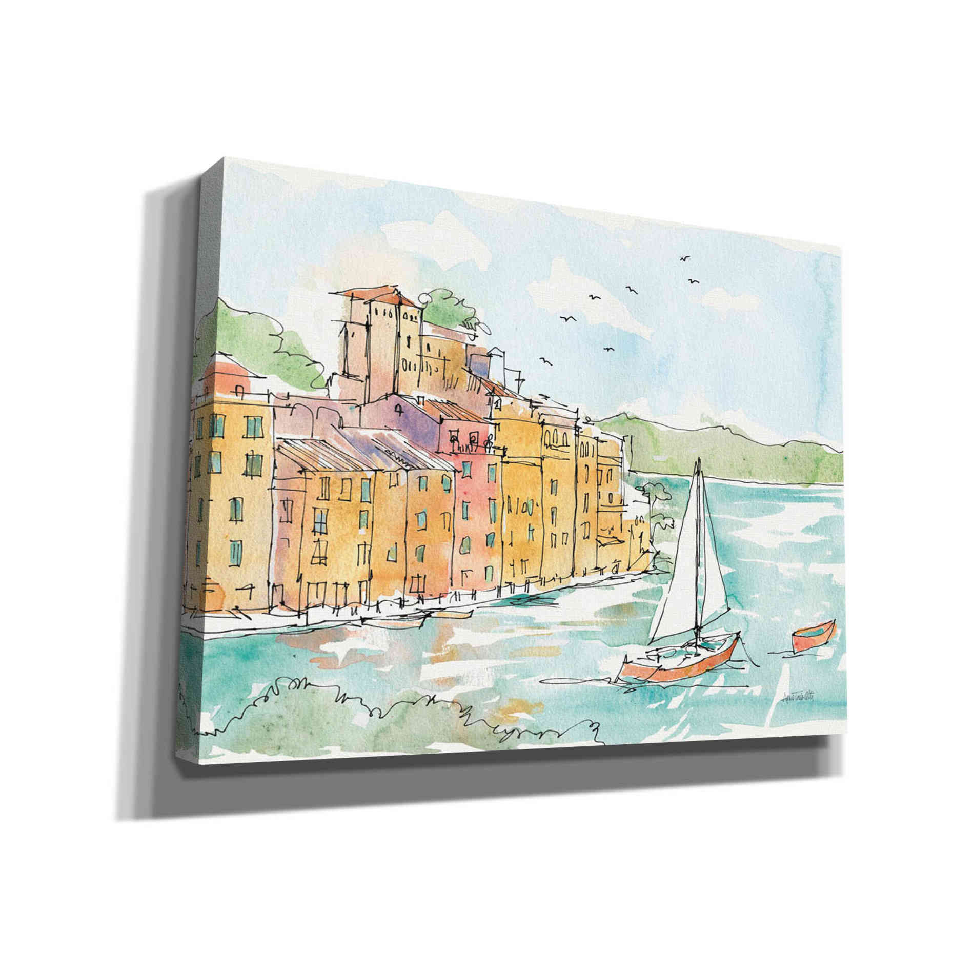 'Portofino II Crop' by Anne Tavoletti, Giclee Canvas Wall Art