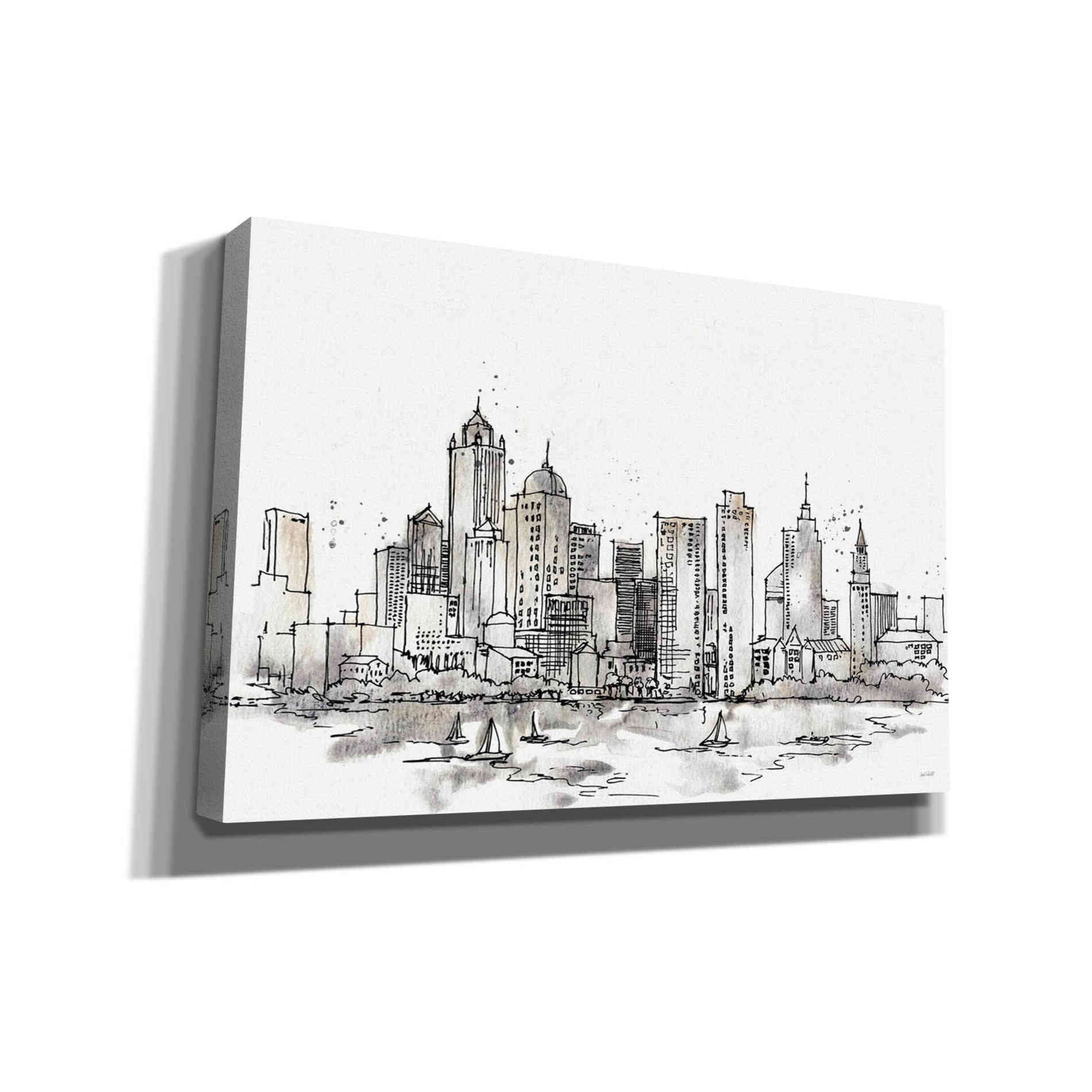 'Skyline Sketches III' by Anne Tavoletti, Canvas Wall Art