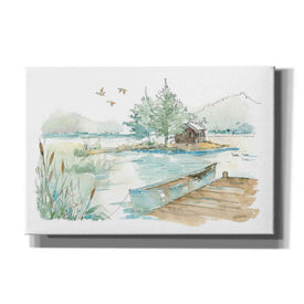 'Lakehouse II on White' by Anne Tavoletti, Canvas Wall Art