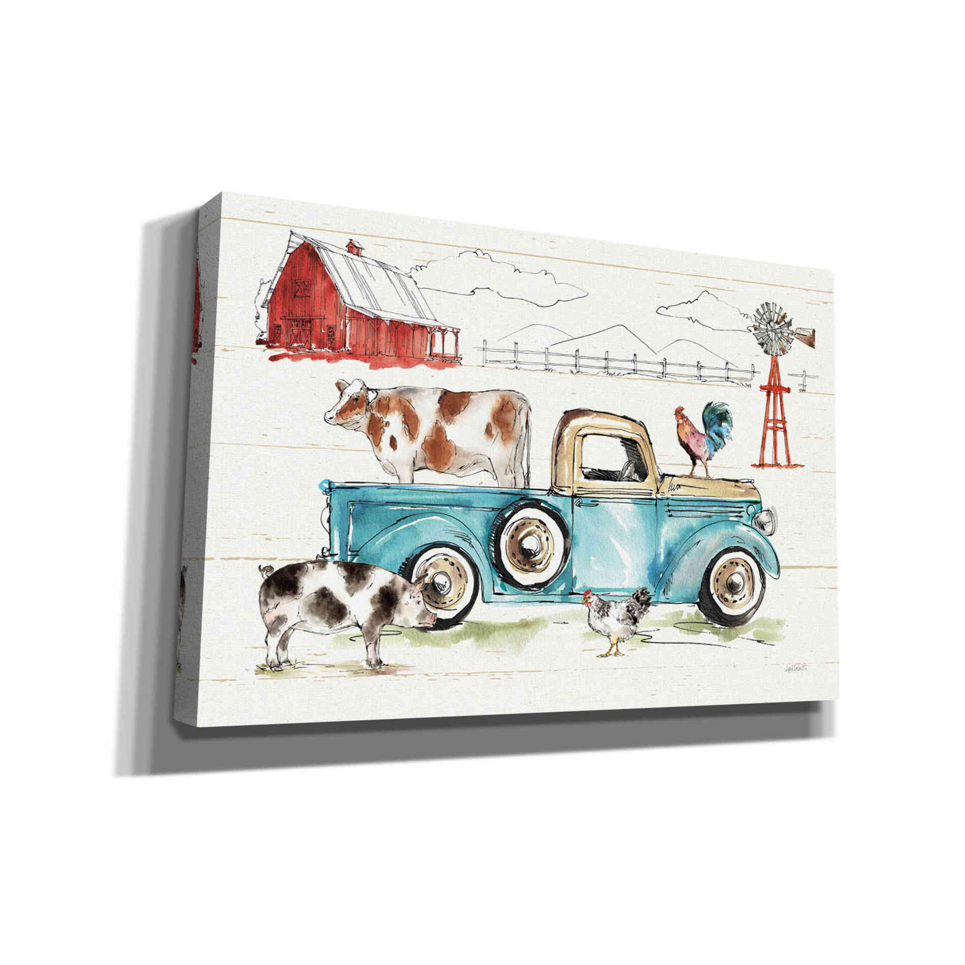 'Down on the Farm I' by Anne Tavoletti, Canvas Wall Art