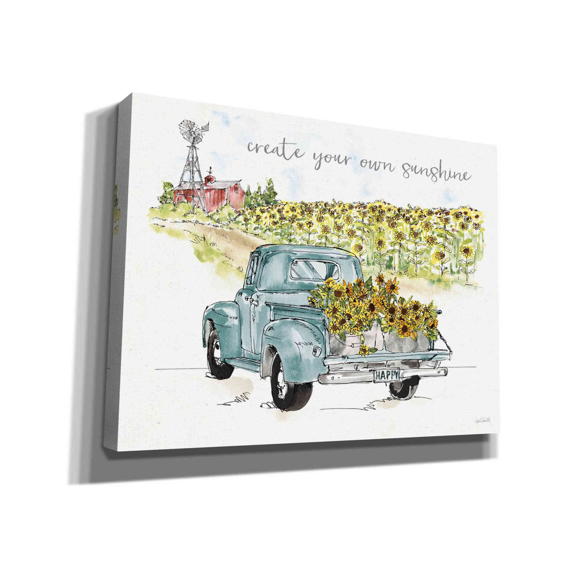 'Sunflower Fields VI' by Anne Tavoletti, Canvas Wall Art