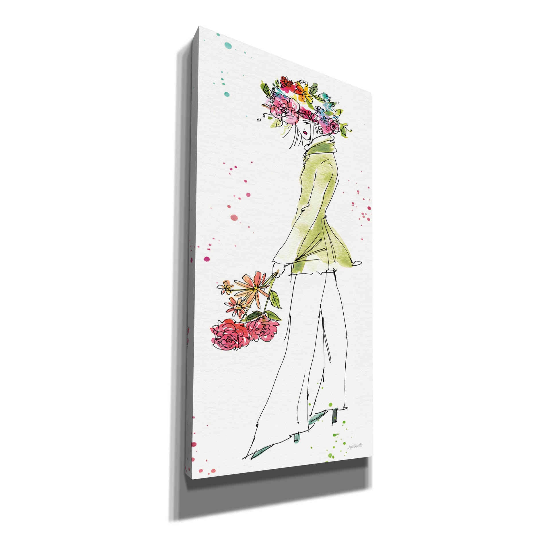'Floral Figures VII' by Anne Tavoletti, Canvas Wall Art
