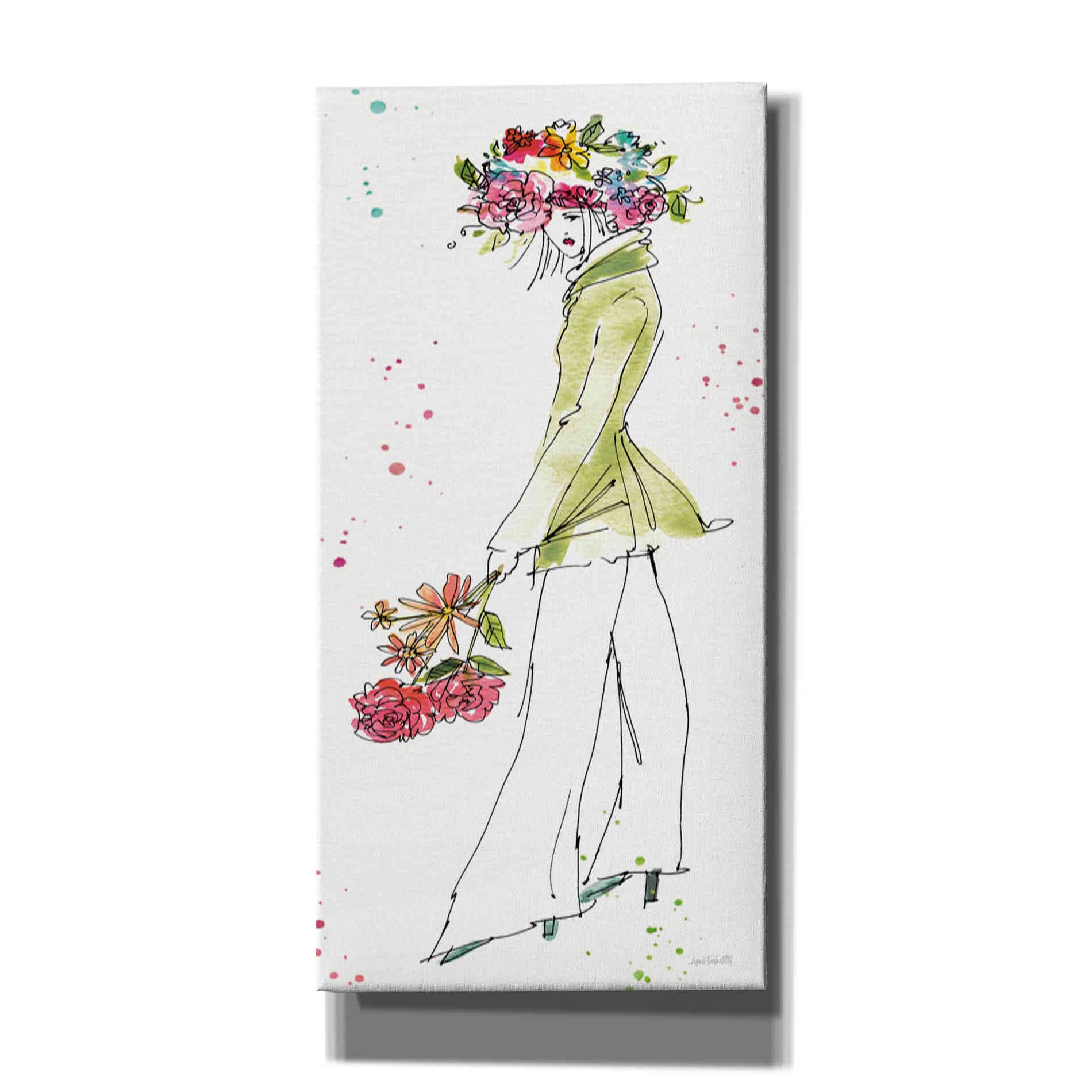 'Floral Figures VII' by Anne Tavoletti, Canvas Wall Art