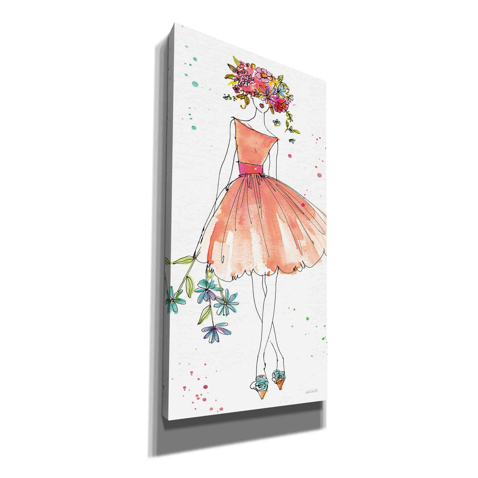 'Floral Figures VIII' by Anne Tavoletti, Canvas Wall Art