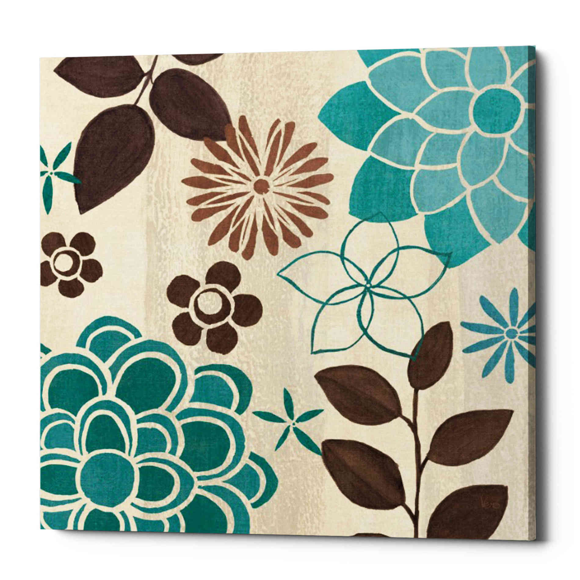 'Abstract Garden Blue II' by Veronique Charron, Canvas Wall Art