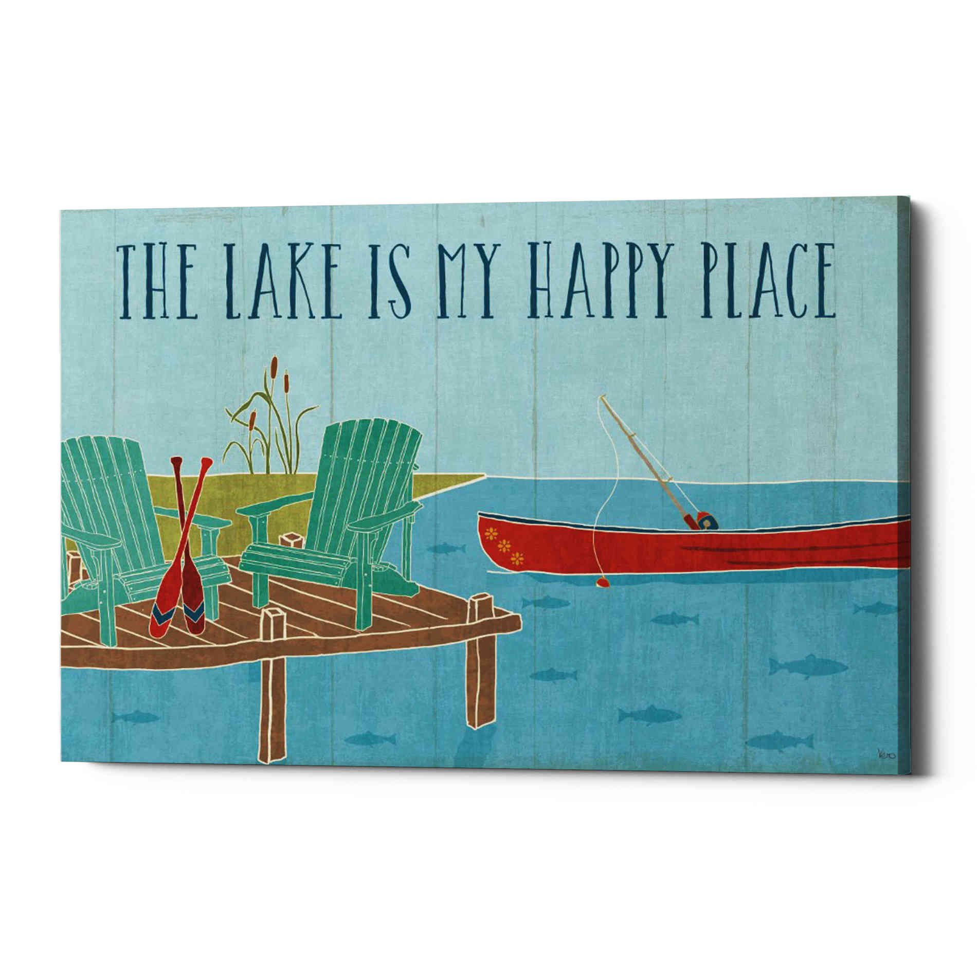 'Lake Pals II' by Veronique Charron, Canvas Wall Art