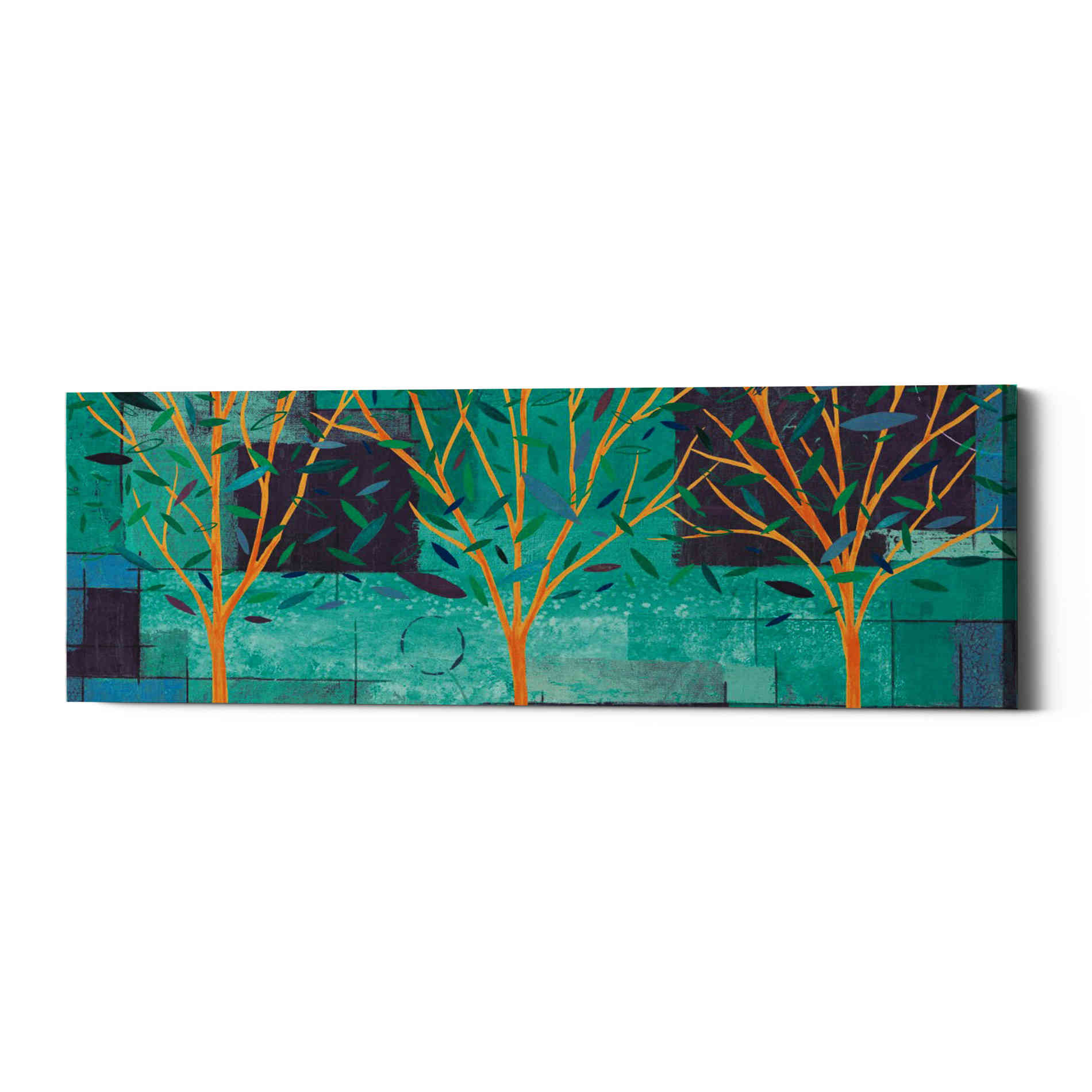 'Watercolor Forest III Peacock' by Veronique Charron, Canvas Wall Art