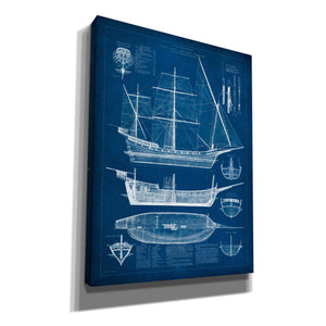 'Antique Ship Blueprint I' by Vision Studio Giclee Canvas Wall Art