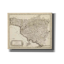 'Antique Map of Tuscany' by Unknown Giclee Canvas Wall Art