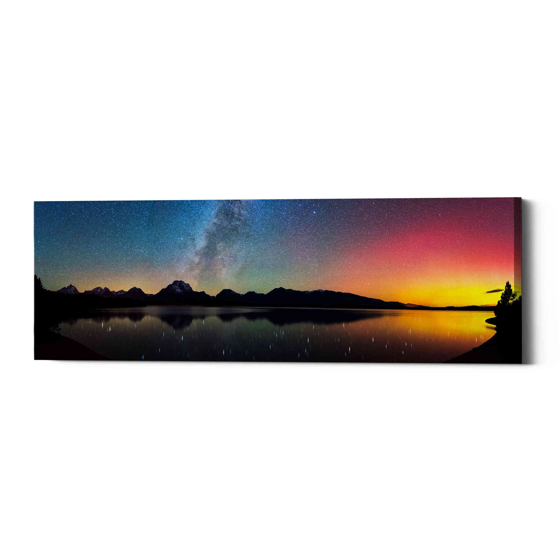 'Northern Lights Over Jackson Lake' by Darren White, Canvas Wall Art