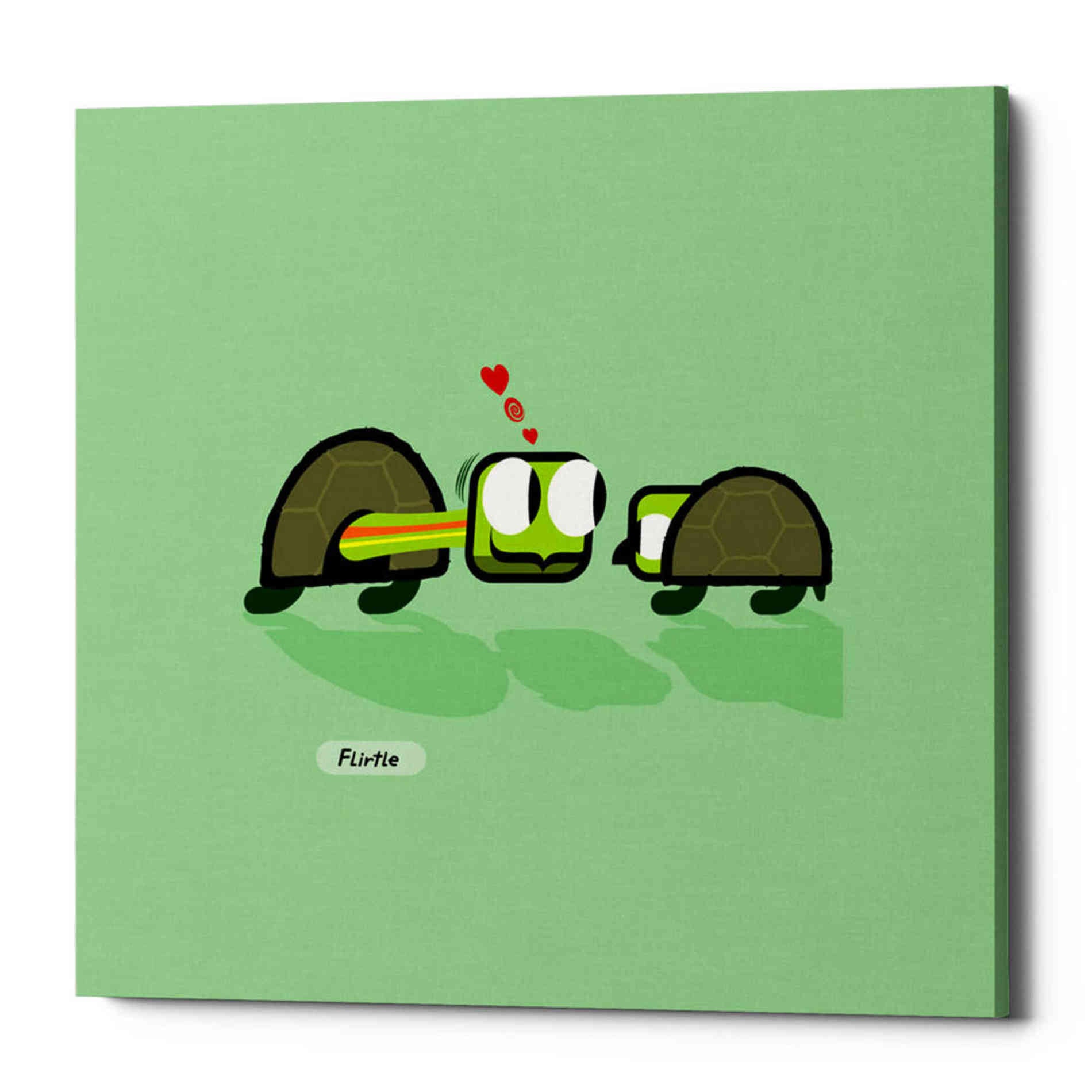 'Flirtle' by Chuck Wimmer, Canvas Wall Art