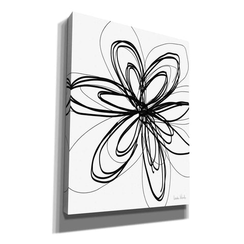 Image of 'Black Ink Flower I' by Linda Woods, Canvas Wall Art