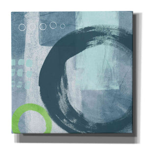 'Blue Circles II' by Linda Woods, Canvas Wall Art