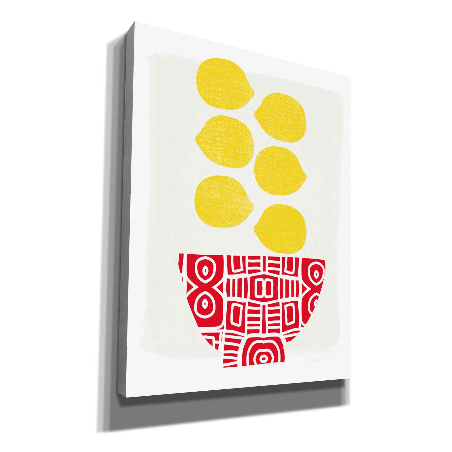 'Bowl of Lemons' by Linda Woods, Canvas Wall Art