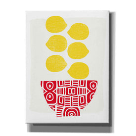 'Bowl of Lemons' by Linda Woods, Canvas Wall Art