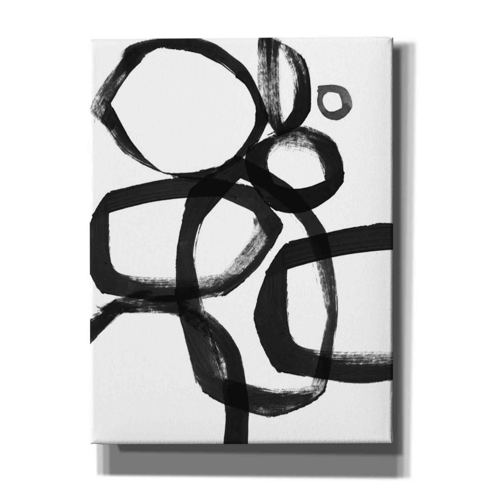 'Brushstroke Circles II' by Linda Woods, Canvas Wall Art
